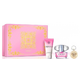 Versace Bright Crystal dāvanu komplekts, tualetes ūdens 90 ml + ķermeņa losjons 100 ml + atslēgu piekariņš