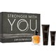 Giorgio Armani Stronger With You Gift komplekts tualetes ūdens 100ml + tualetes ūdens 15ml + dušas želeja 75ml